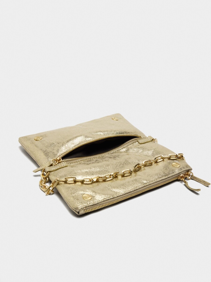 Bolso Metalizado Para Fiesta dorado