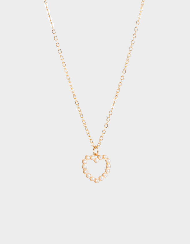 Cadena Corta con Dije Con corazón Cadena Con Dije De Corazón - Dorado