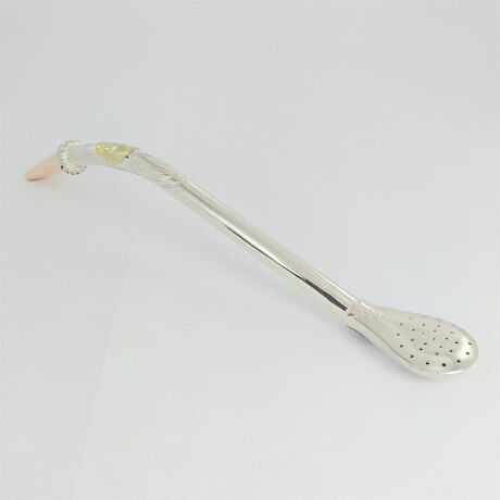 Bombilla de plata y oro en dos tonos. Bombilla de plata y oro en dos tonos.