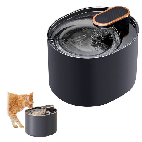 Fuente Bebedero Para Mascotas Agua Fresca Para Perro Gato Color Variante Negro