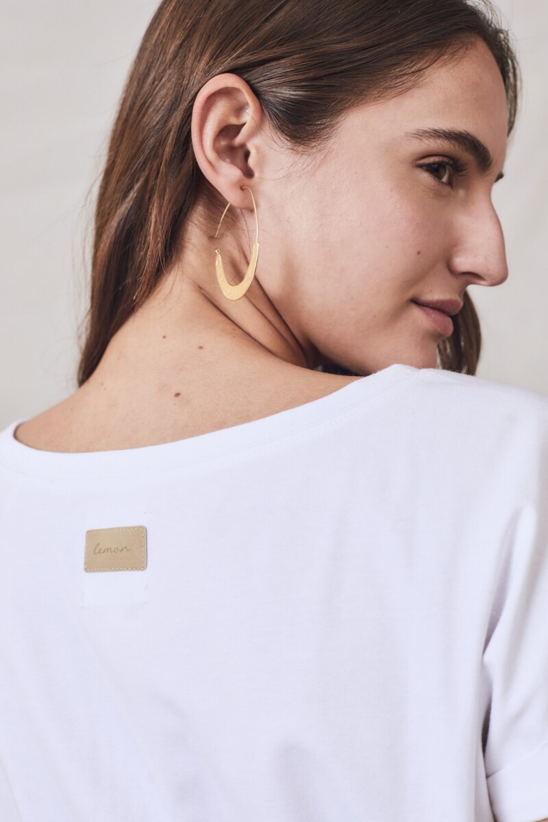 Remera Algodon Elastano Blanco