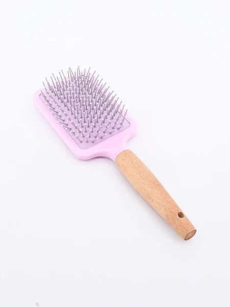CEPILLO PALETA WOOD ROSADO