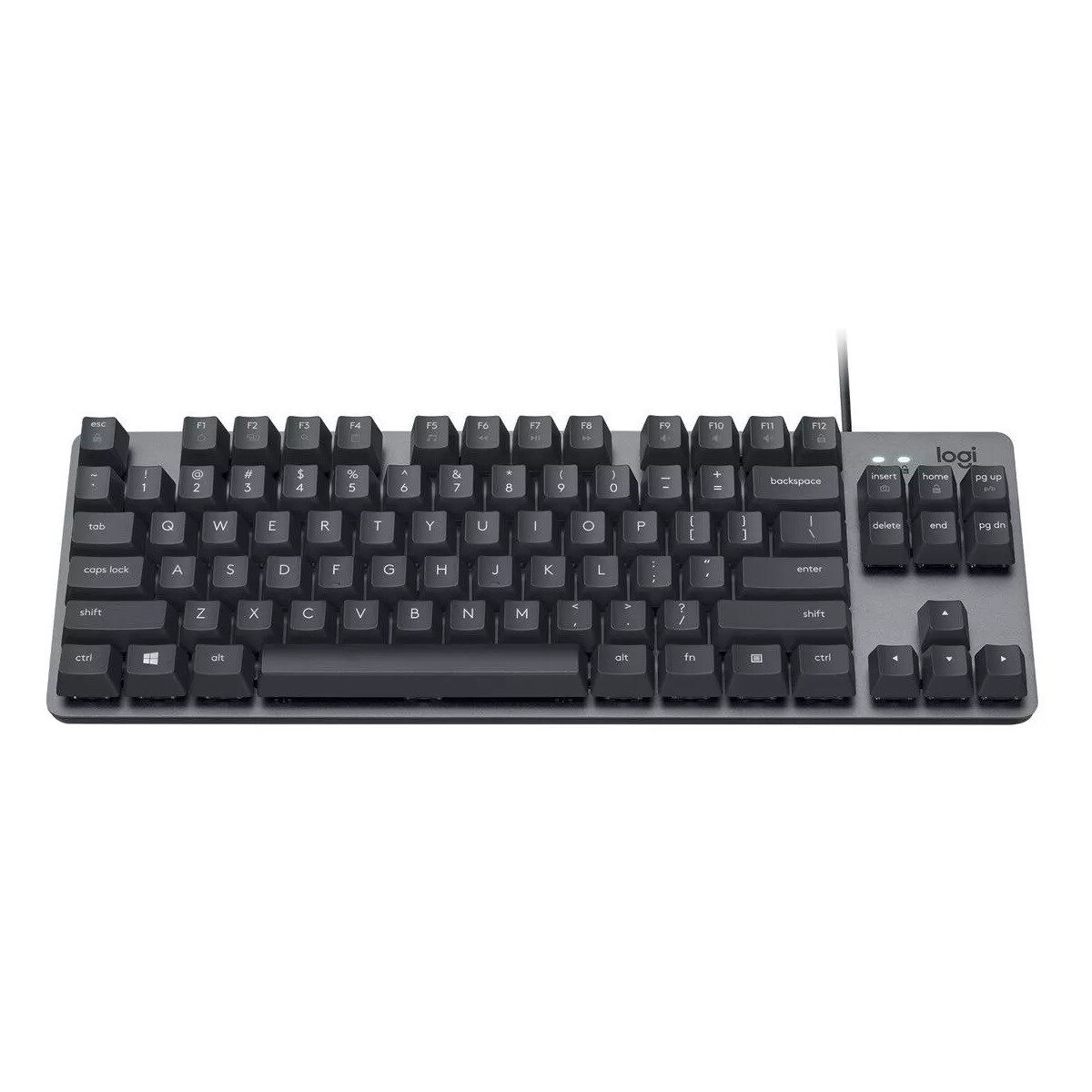 Teclado Logitech K835 Tkl Qwerty Gl Blue Clicky Español Color Negro 