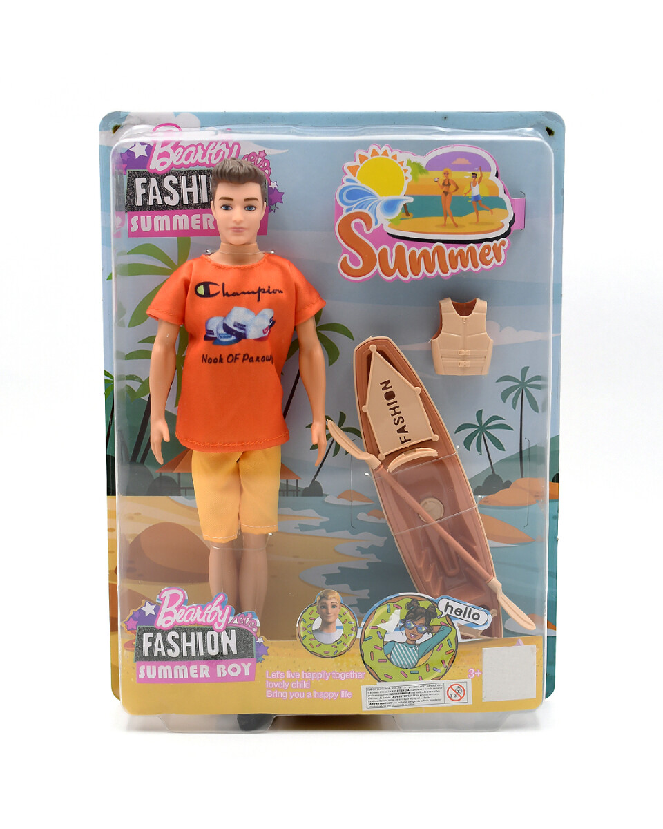 MUÑECO FASHION SUMMER BOY - NARANJA 