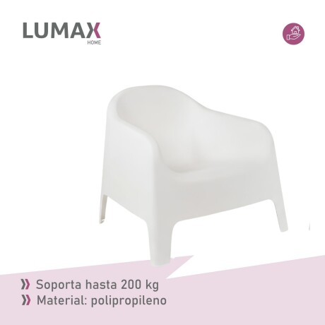 Set de 2 Silla Plastico Skarpo Jardin Liso Blanco