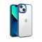 Protector armor transparente - borde cromado para iphone 13 pro Azul