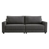 Sofa 4 cuerpos tapizado en tela Pet Friendly gris oscuro Sofa 4 cuerpos tapizado en tela Pet Friendly gris oscuro