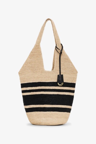 BOLSO LEAH RAYAS HOBO RAFIA Combinado