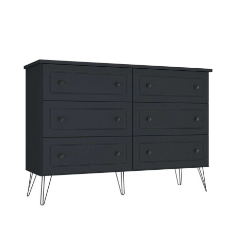 Comoda Americana PLUS 6 cajones Gris