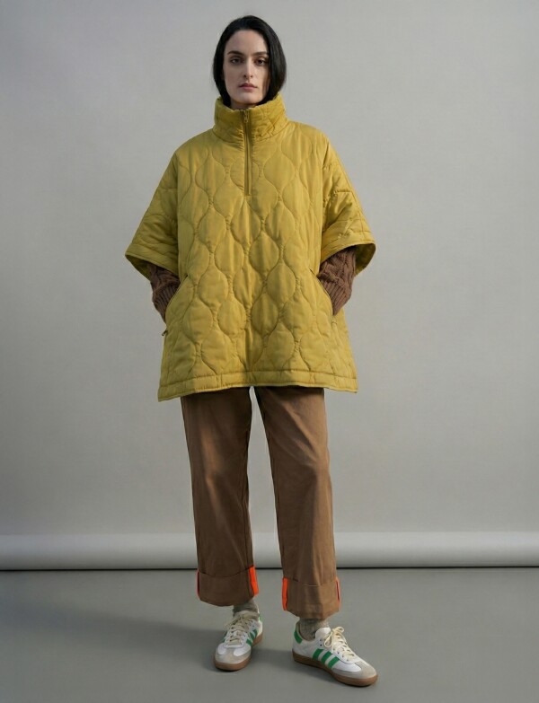 Poncho Capitoneado MOSTAZA