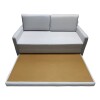 SOFA CAMA 146 MTS - PARRILLA EXTENSIBLE TELA GRIS - ALMOHADONES TELA CLARA SOFA CAMA 146 MTS - PARRILLA EXTENSIBLE TELA GRIS - ALMOHADONES TELA CLARA