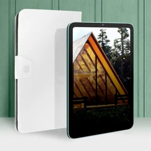 Estuche Funda Protector Soporte Tablet 10.1 10 9 Simil Cuer Color Variante Blanco