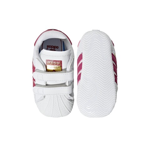 Championes adidas Superstar Crib de niño White & Coral