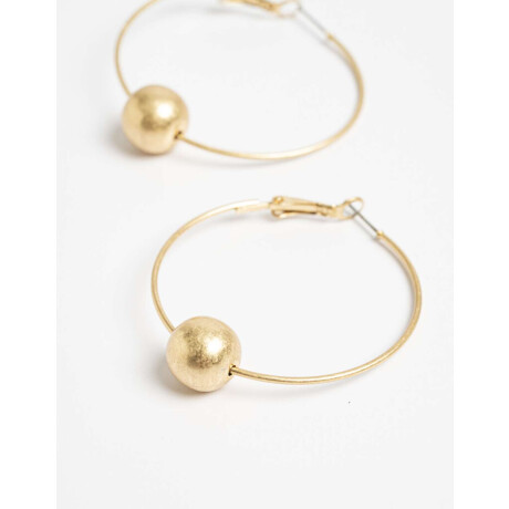 Argollas Dije Metal Dorado Mate