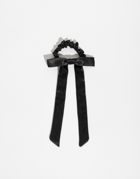 Gomitas Elásticas Moño Gomita Con Lazo - Negro