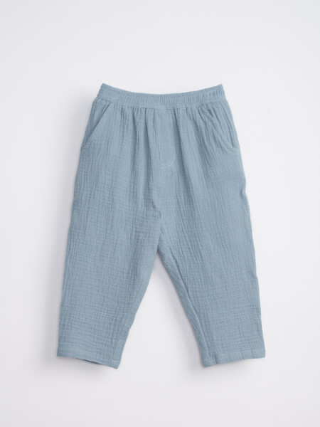 Pantalón bambula Azul