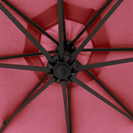 Sombrilla Jardín Exterior Impermeable Banana 3mt Rojo