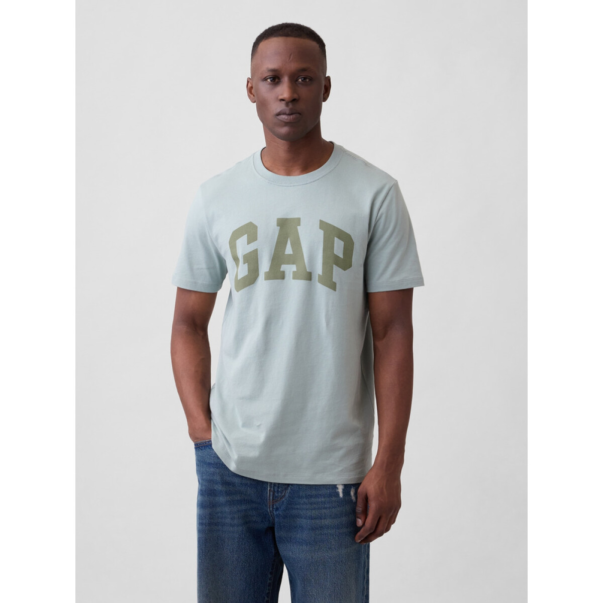 V-EVERYDAY SOFT BASIC LOGO T - ICEBERG GREEN 16-5808 