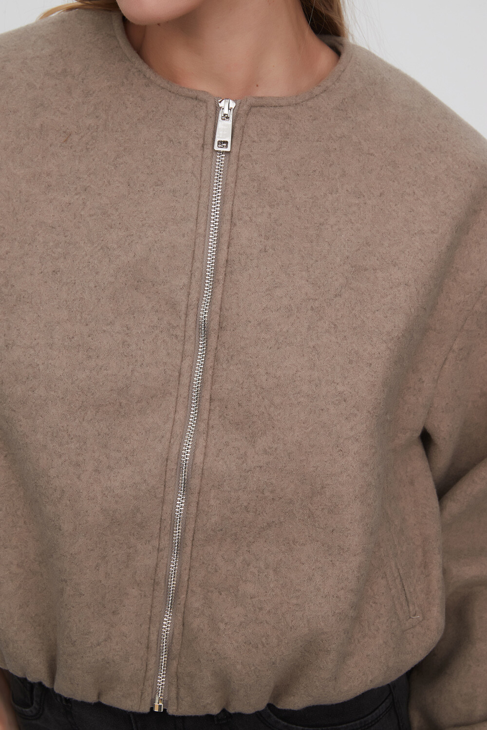 Campera Terry Taupe Claro