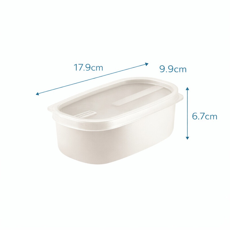 Recipiente Tupper en Plastico Resistente con Tapa Transparente Tramontina 650ml Arena