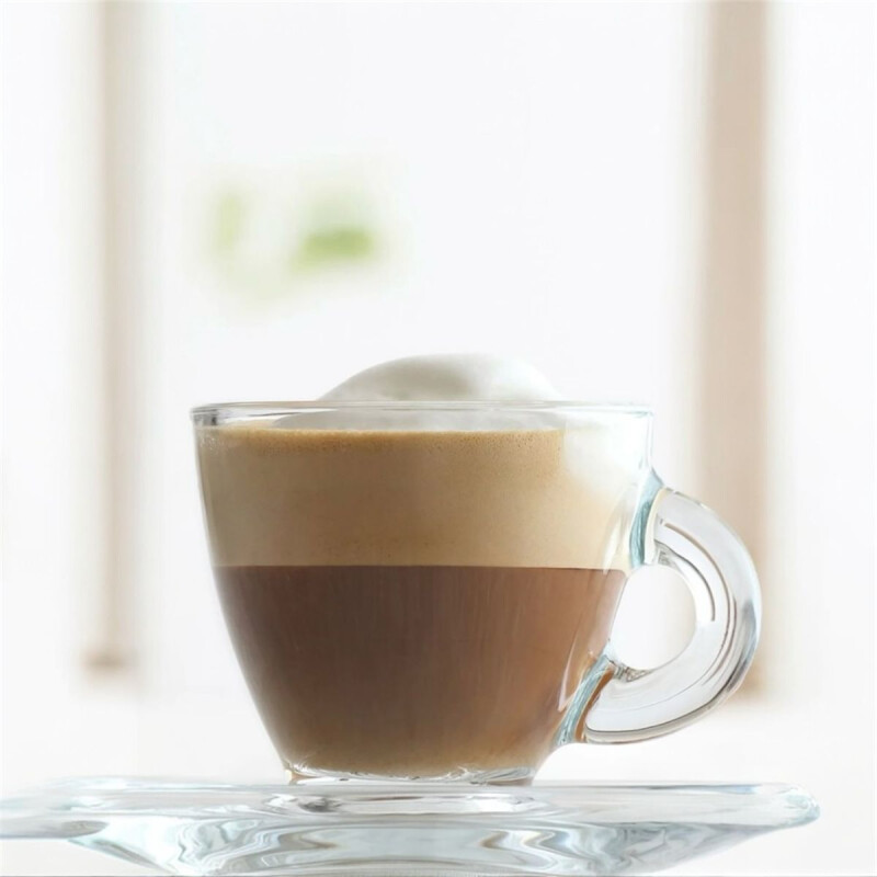 Taza de Café Espresso de Vidrio 95ml con Plato- 6 Piezas Taza de Café Espresso de Vidrio 95ml con Plato- 6 Piezas