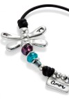 PULSERA CON LIBÉLULA BAÑADA EN PLATA DE LEY Y CRISTALES Pulsera