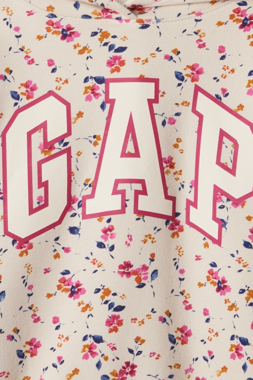 Canguro Logo Gap Oversized Niña White Floral Print