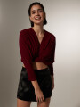 Blusa Wentu Bordeaux Oscuro