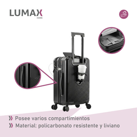 Valija rigida Lumax Sapporo con portavaso Negro