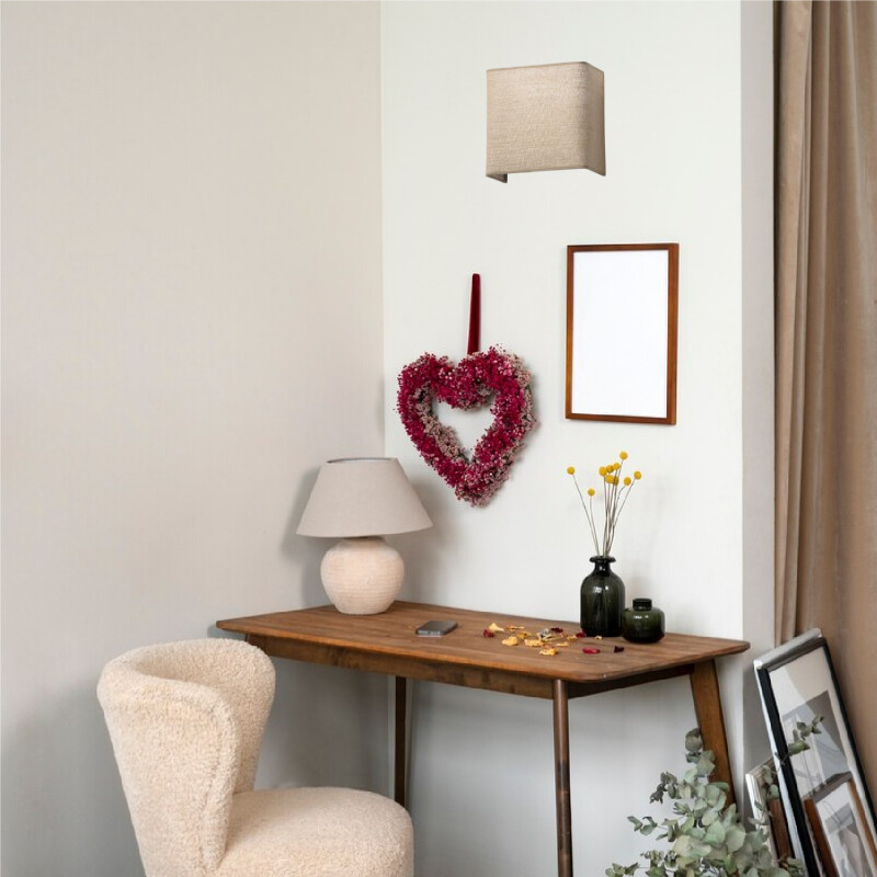 LUMINARIA DE PARED RECTANGULAR BIG SOLO Luminaria de Pared Soto Small Rectangular Yute