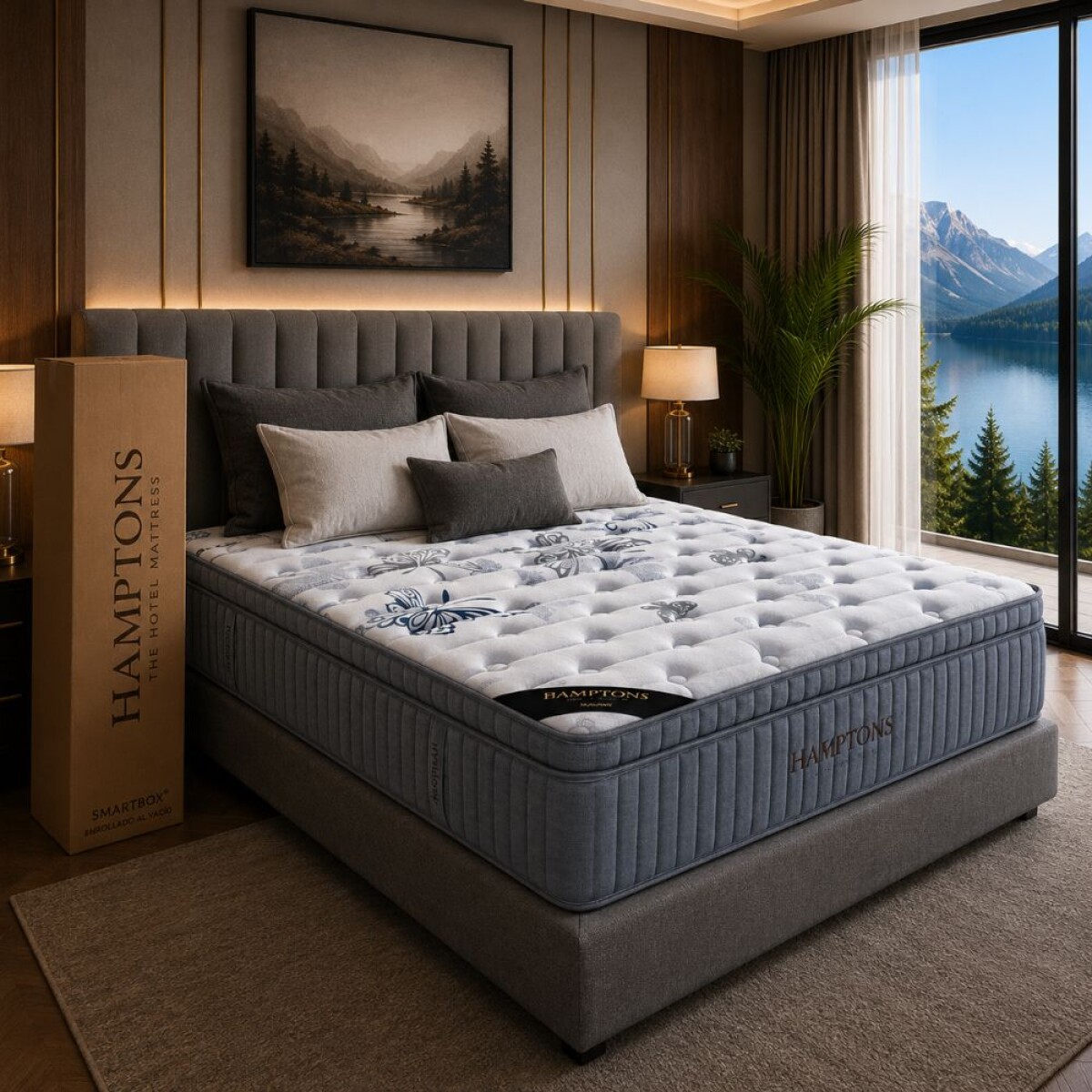 Colchon de resortes 2 Plazas Hamptons Vanadium 