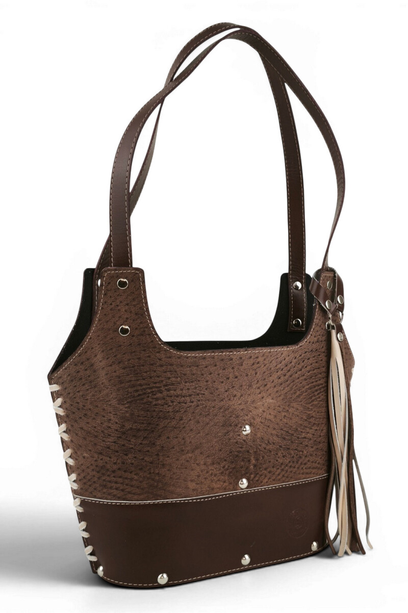 Matera de dama con trenzado Chocolate