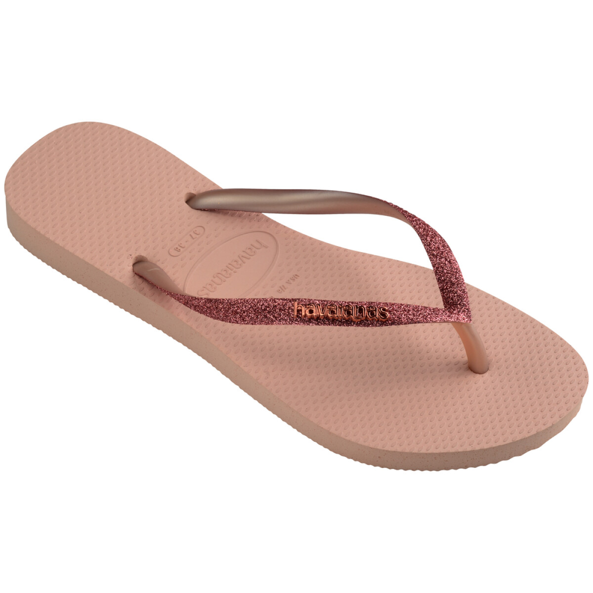 Sandalias Havaianas Slim Glitter Ii Mujer - Rosa/rosa 