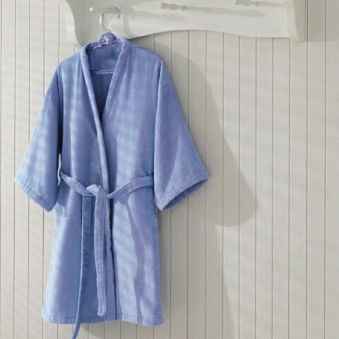 Bata Baño Infantil Velour Dohler 100% Algodón CELESTE