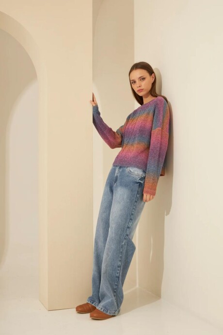 SWEATER SHAGGY MULTICOLOR