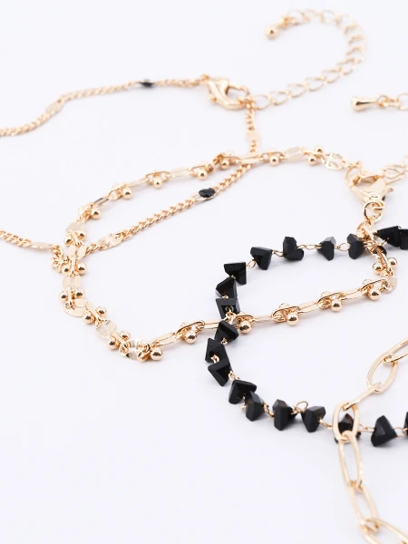 SET BRAZALETE PLATEADO