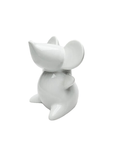 ADORNO ALCANCIA RATON 11x10x16CM PORCELANA BLANCO ADORNO ALCANCIA RATON 11x10x16CM PORCELANA BLANCO