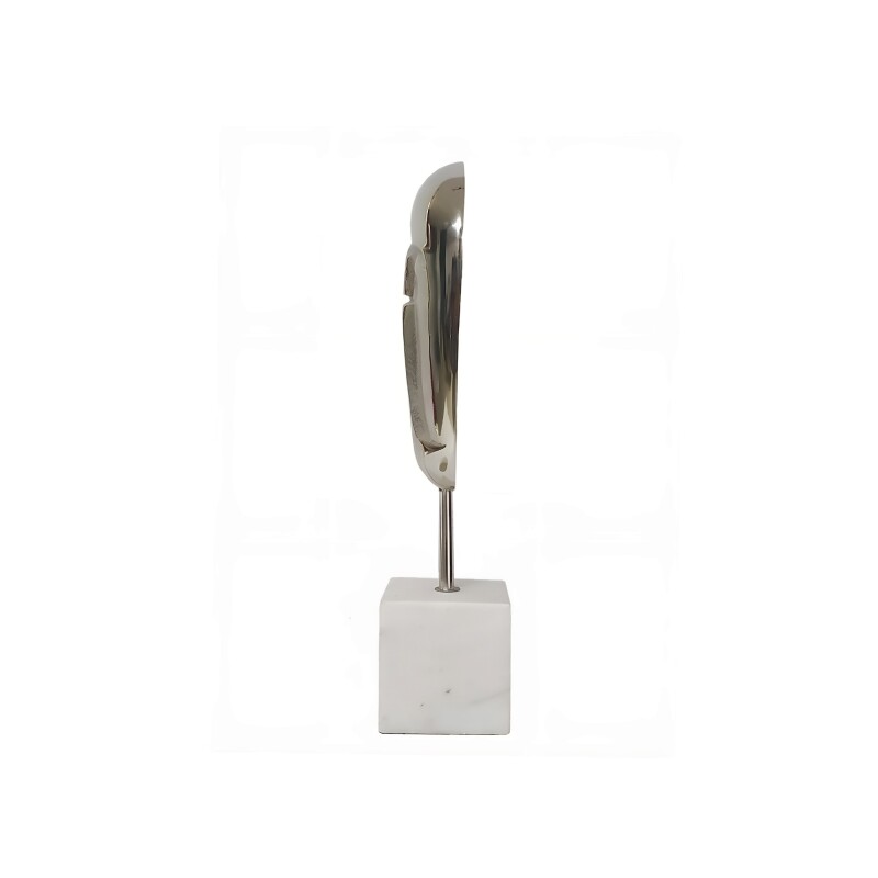 ESCULTURA DE ROSTRO ALUMINIO/MARMOL 7.5x7.5x34CM ESCULTURA DE ROSTRO ALUMINIO/MARMOL 7.5x7.5x34CM