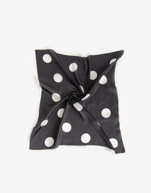Pañuelos Raso Geométrico Pañuelo De Raso De Lunares Bicolor - Combinacion Bicolor