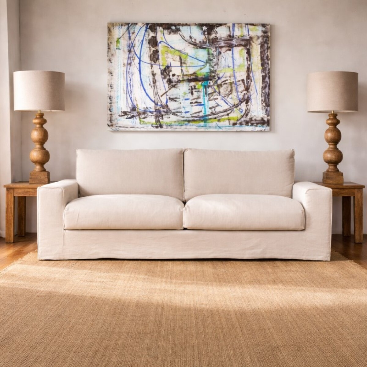 Sillón Cannes 3 Cuerpos Crudo 