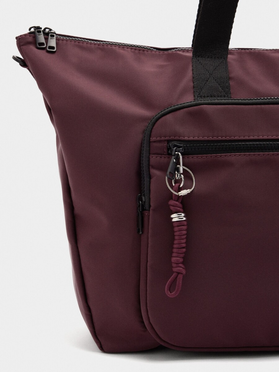 Bolso De Fin De Semana De Nylon burdeos