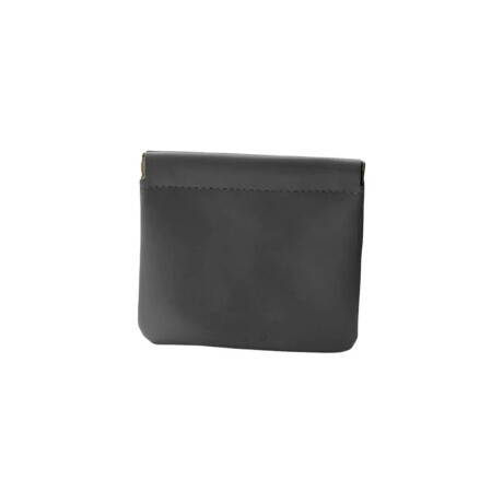 Monedero con cierre de acero Negro