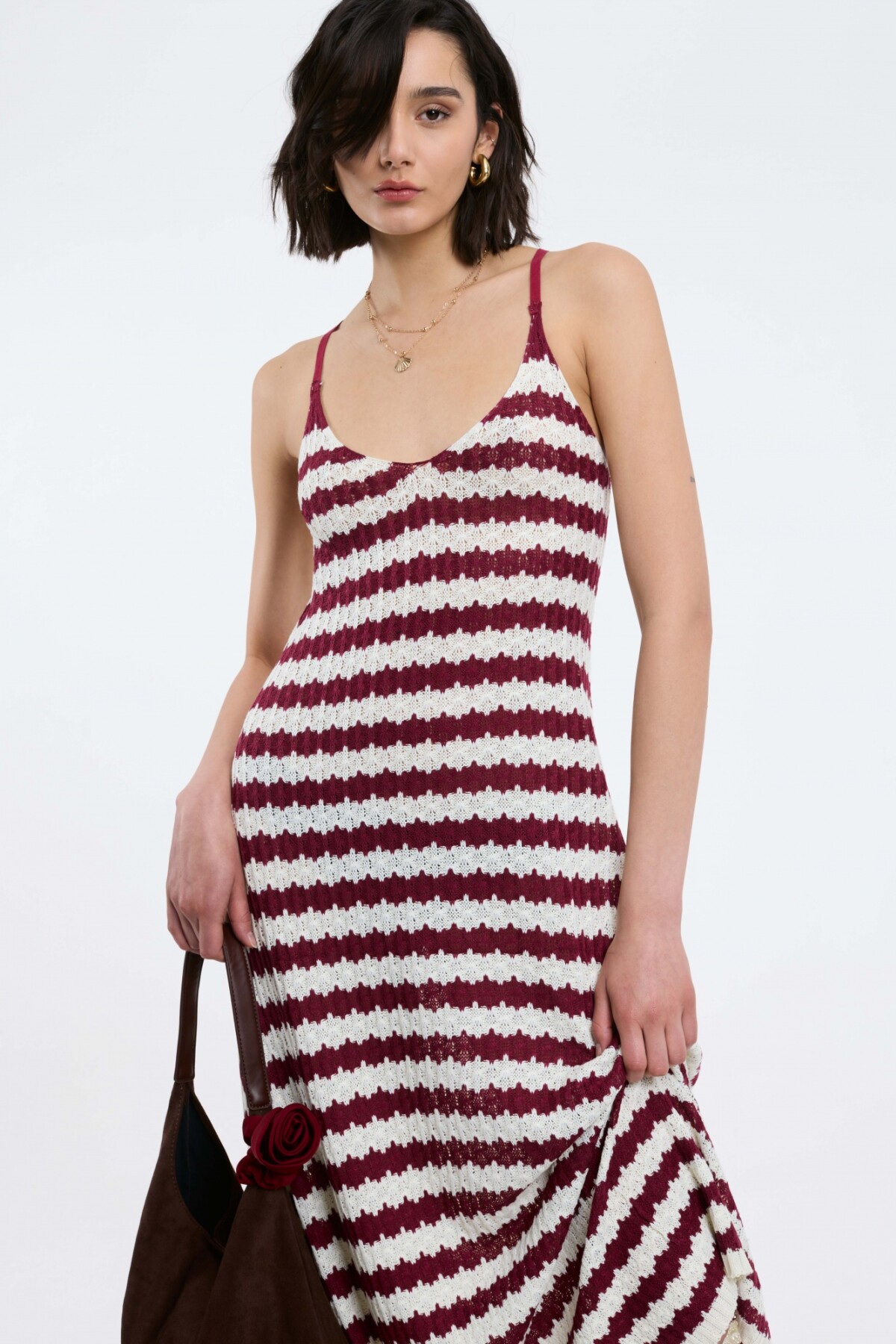 Vestido Ziggy Blanco/Rojo