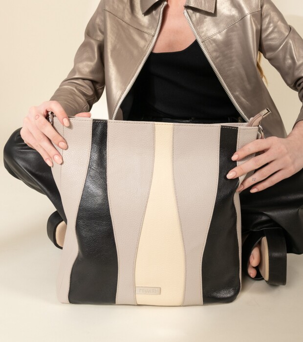 Cartera Marea Gris Negro