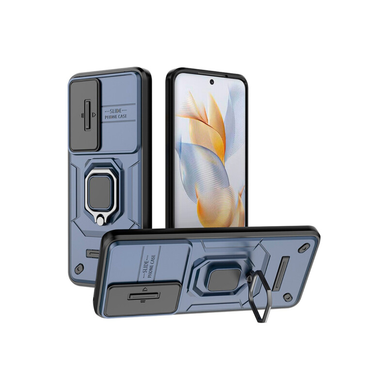 Protector rígido Honor 90 con cubre cámara y anillo color azul Protector Rígido Honor 90 Con Cubre Cámara Y Anillo Color Azul