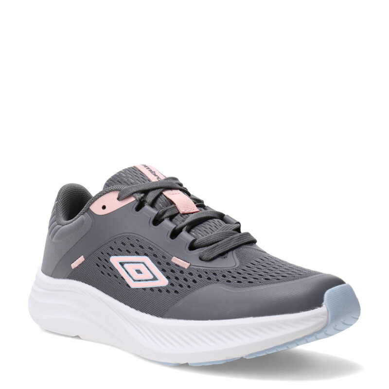 Championes de Mujer Umbro Icon Gris - Rosado
