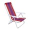 Silla reclinable 4 posiciones aluminio ROJO