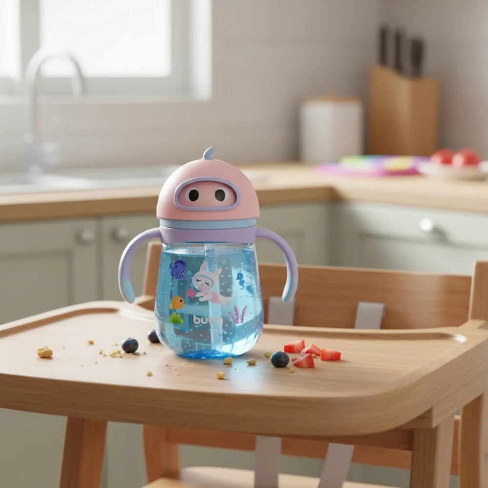 Vaso sorbito anti colicos BUBA fondo del mar rosado