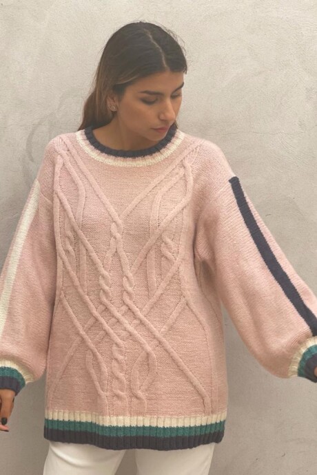 SWEATER VOLUTO ROSA