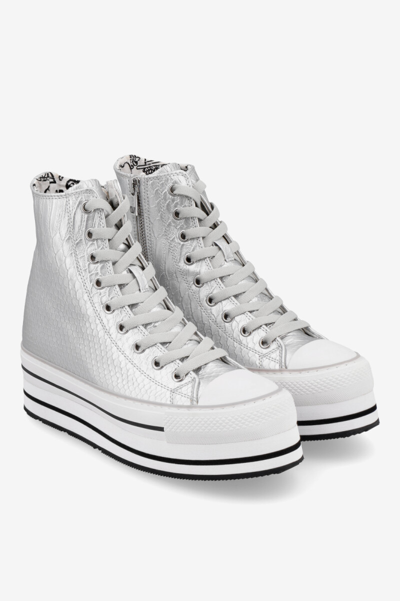 ZAPATILLA OLD SCHOOL - CAÑA SU Plata
